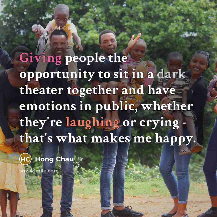 “Giving people the opportunity to sit in a dark theater…” quote by Hong Chau