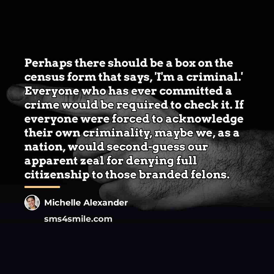 “Perhaps there should be a box on the census form…” quote by Michelle Alexander