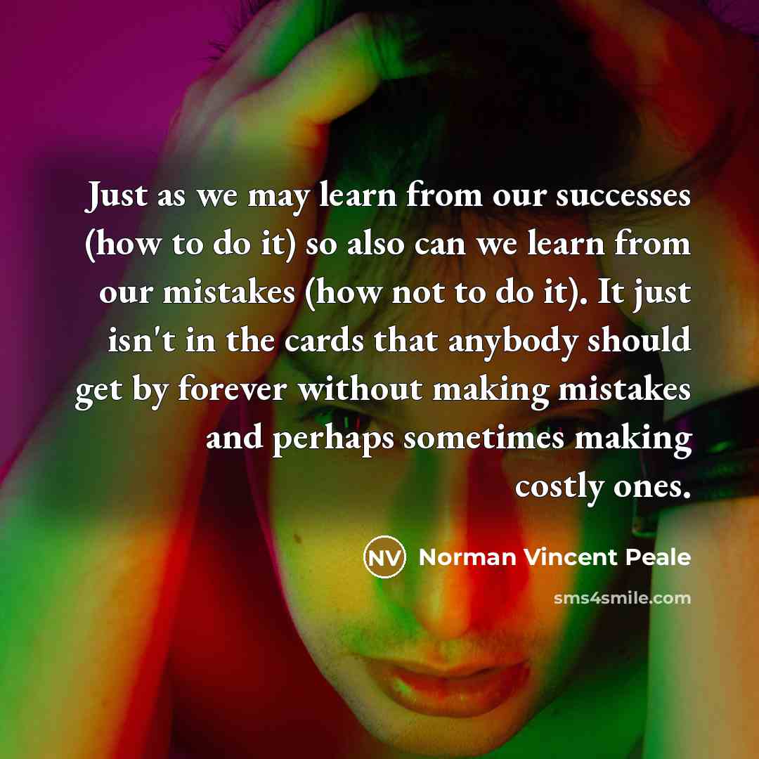 “Just as we may learn from our successes (how to…” quote by Norman Vincent Peale