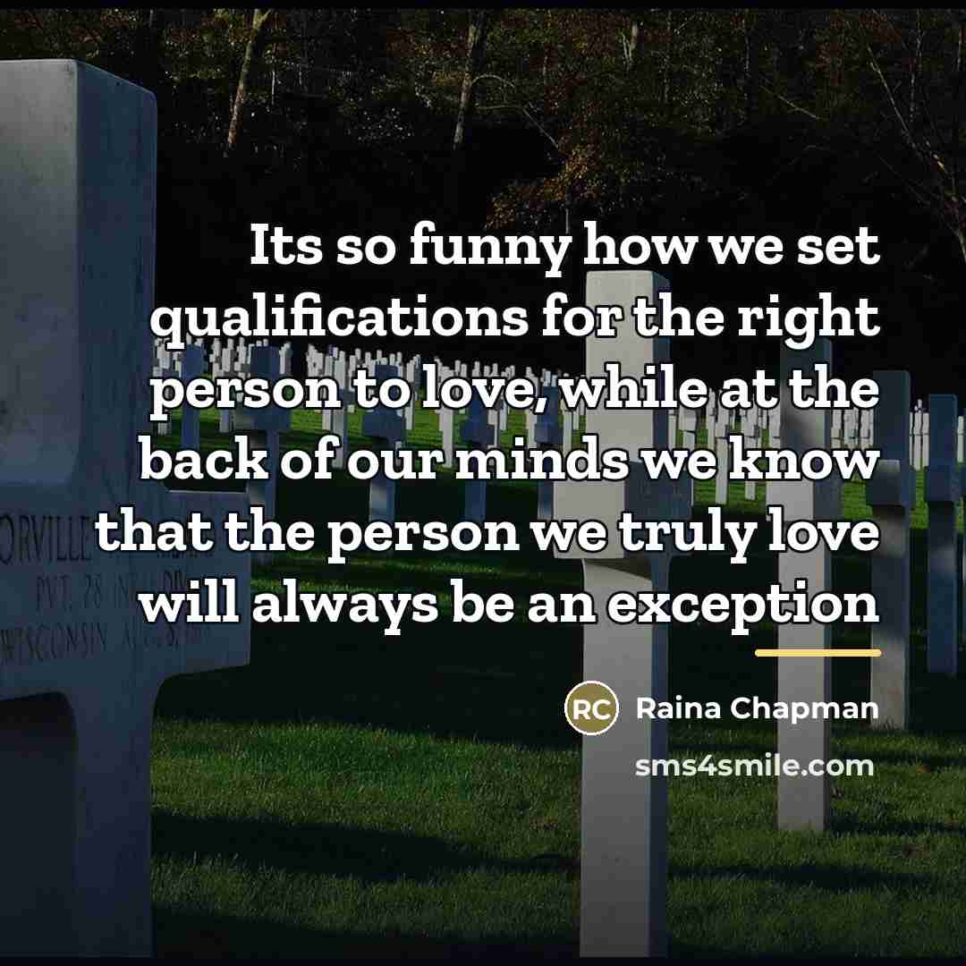 “Its so funny how we set qualifications for the right…” quote by Raina Chapman