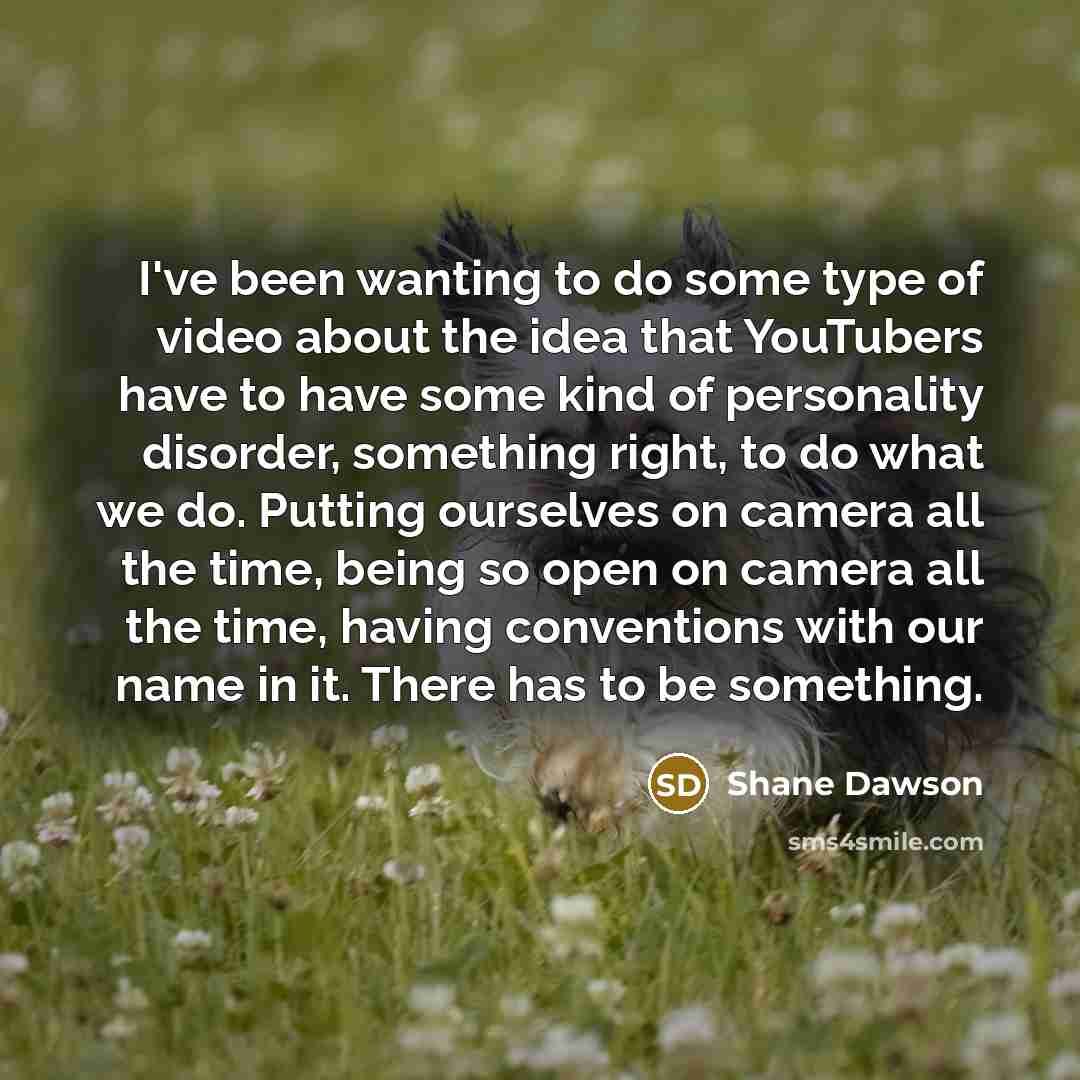 “I've been wanting to do some type of video about…” quote by Shane Dawson