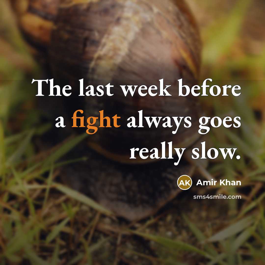 “The last week before a fight always goes really slow.…” quote by Amir Khan