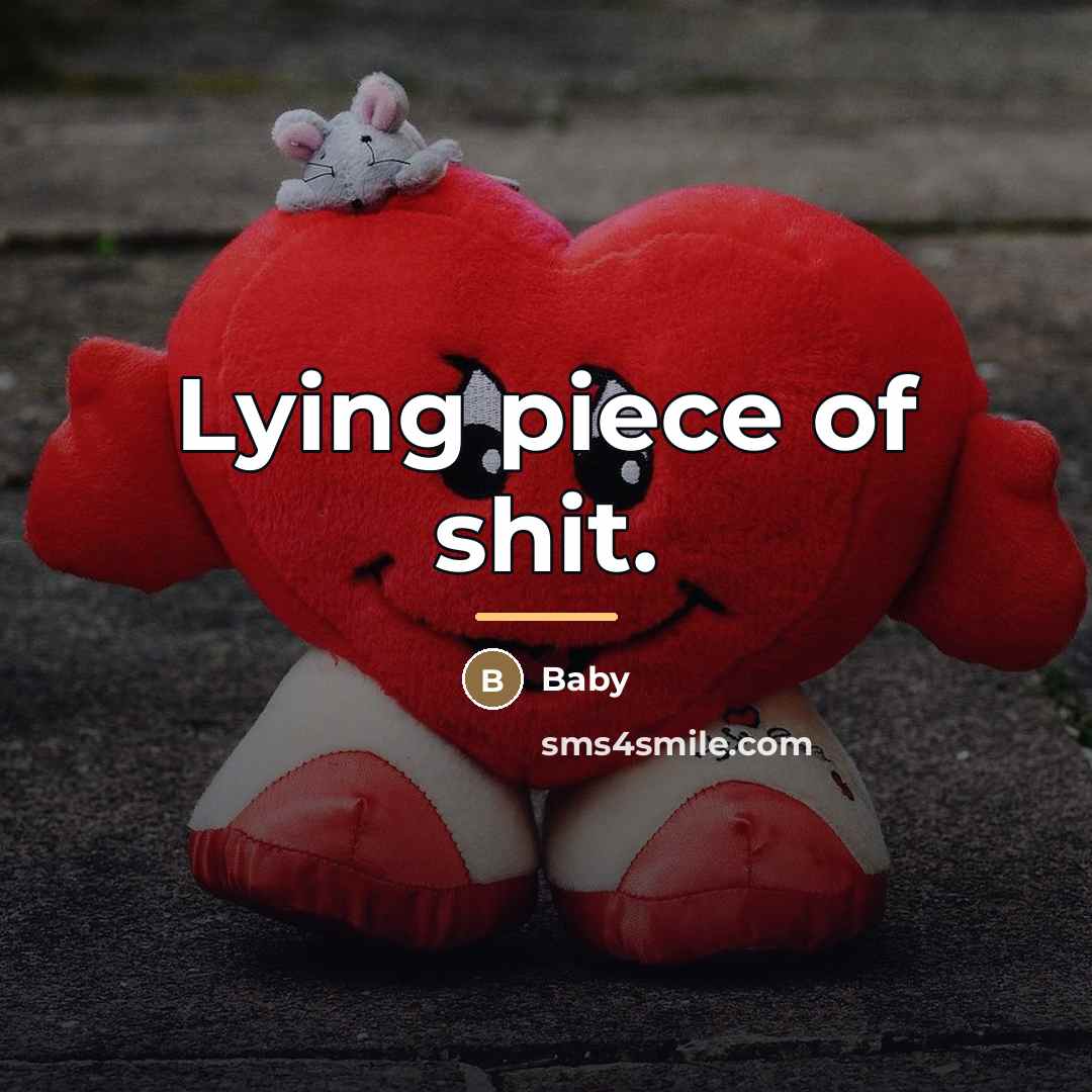 “Lying piece of shit.…” quote by Baby
