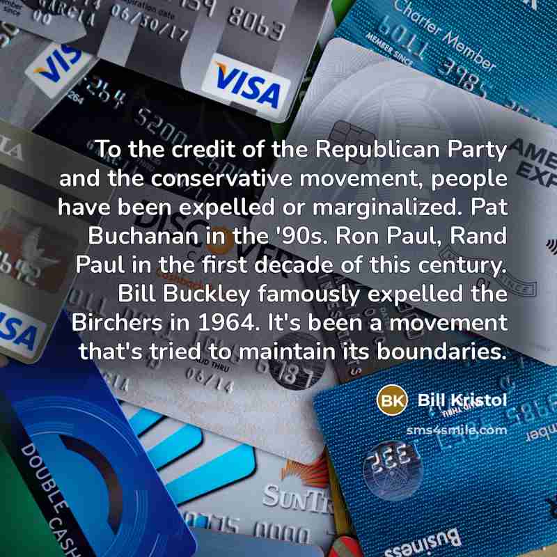 “To the credit of the Republican Party and the conservative…” quote by Bill Kristol