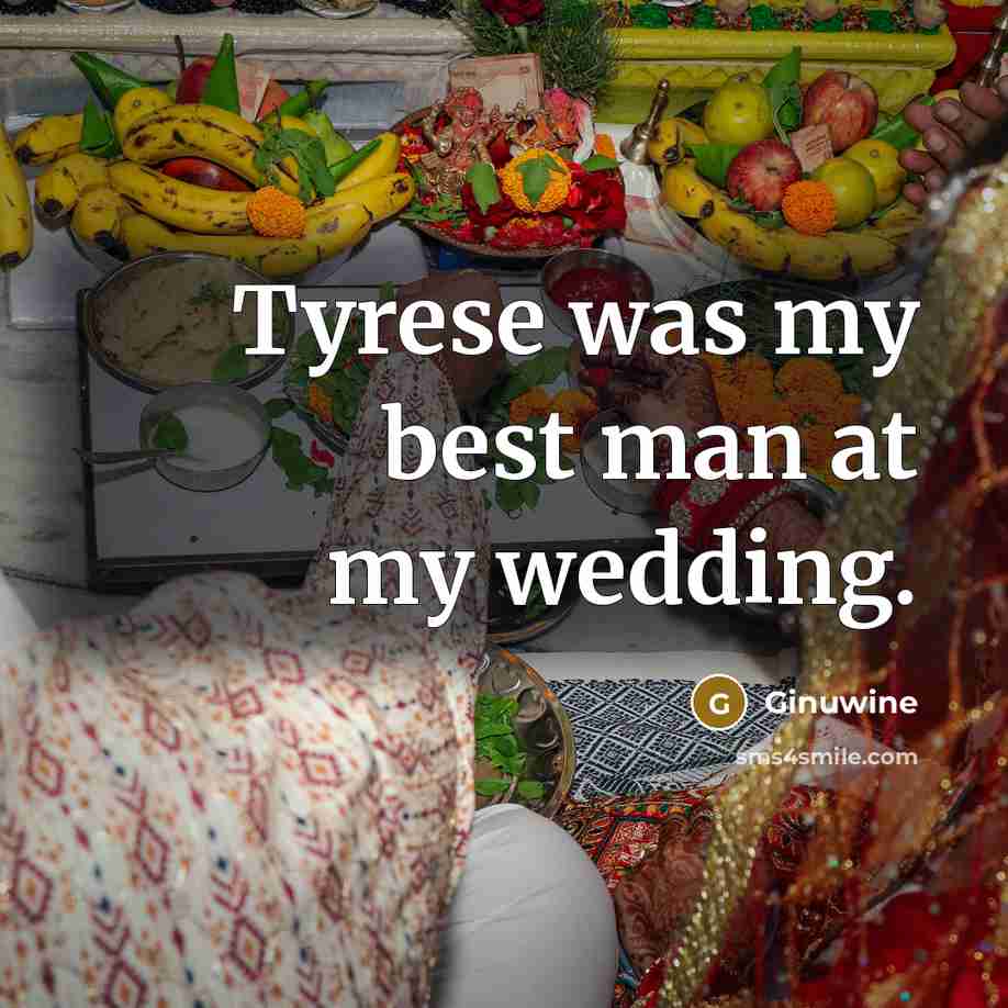 “Tyrese was my best man at my wedding.…” quote by Ginuwine