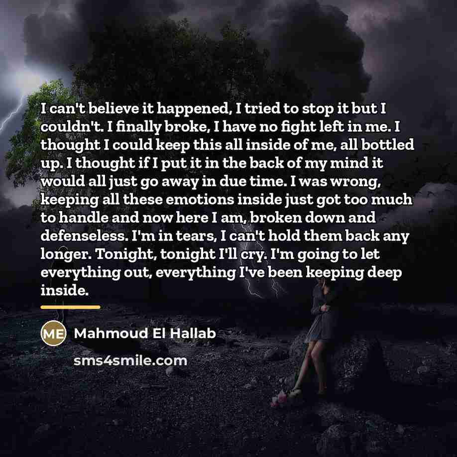 “I can't believe it happened, I tried to stop it…” quote by Mahmoud El Hallab