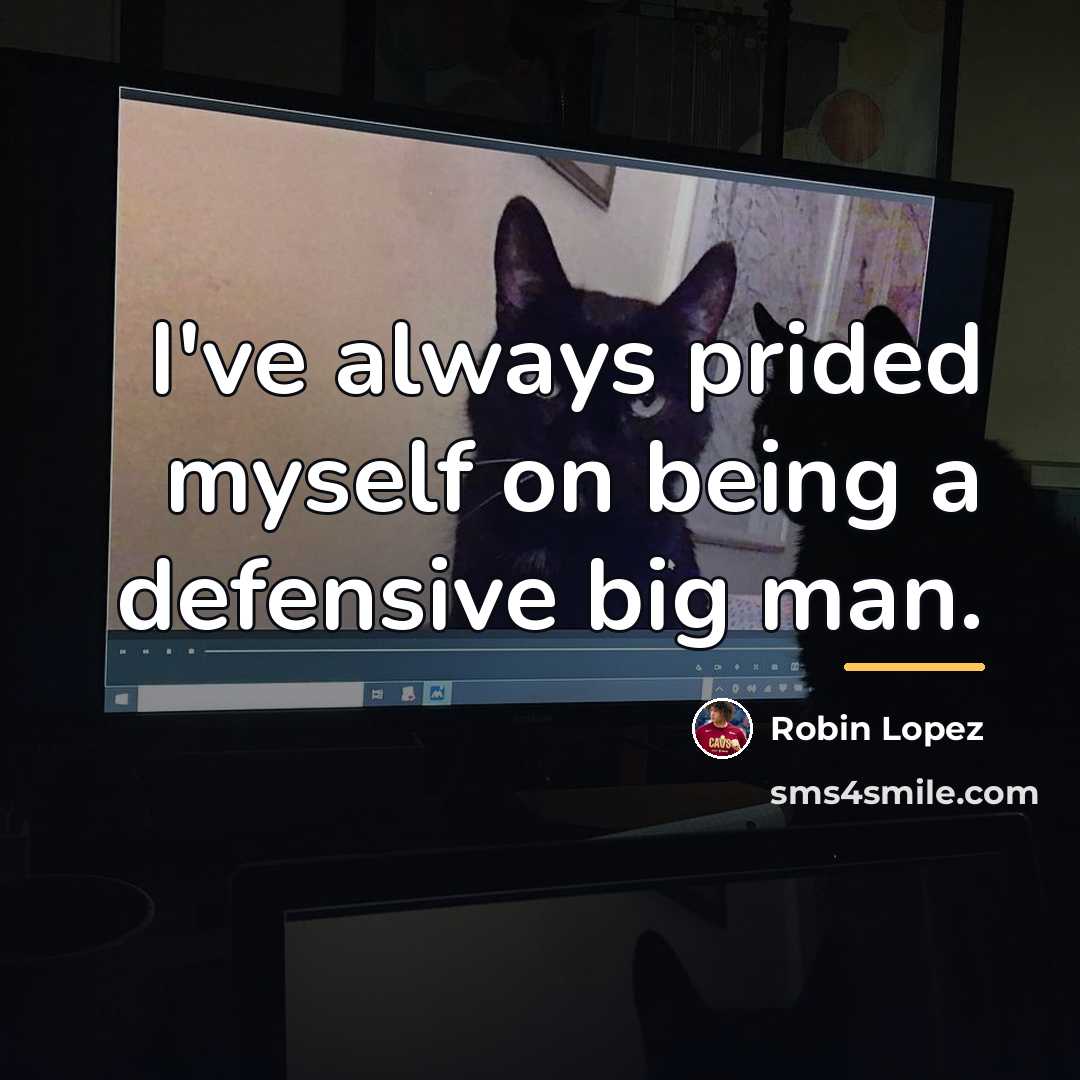 “I've always prided myself on being a defensive big man.…” quote by Robin Lopez