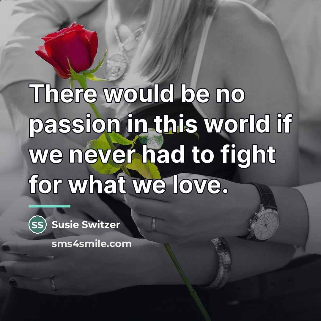 “There would be no passion in this world if we…” quote by Susie Switzer