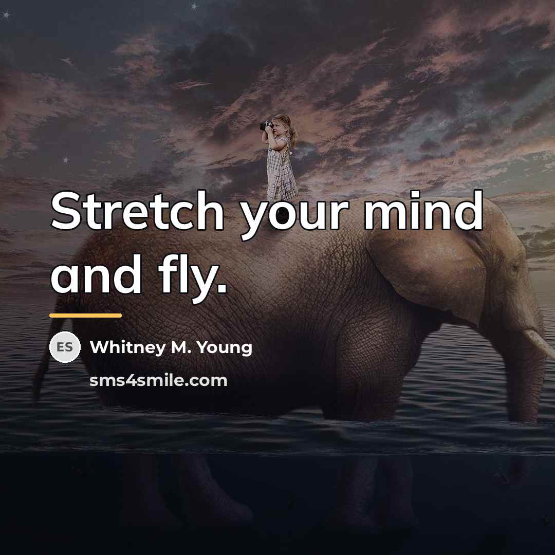 “Stretch your mind and fly.…” quote by Whitney M. Young