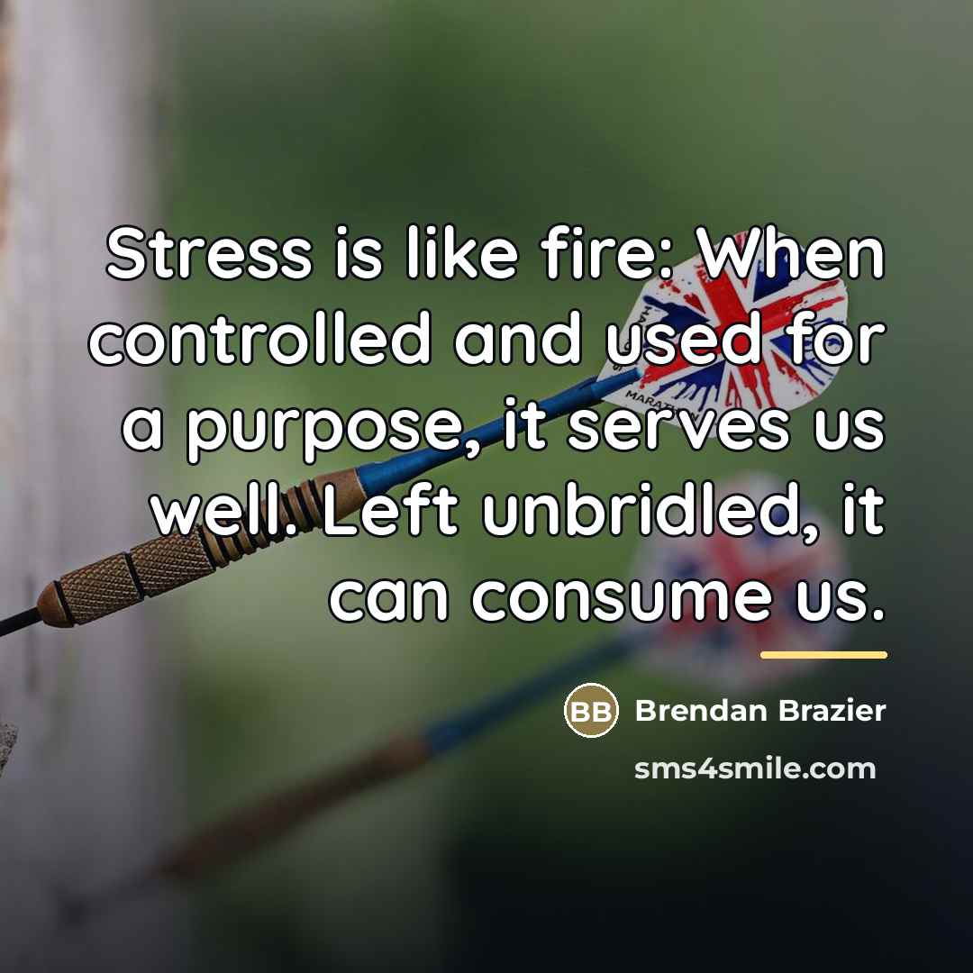 “Stress is like fire: When controlled and used for a…” quote by Brendan Brazier