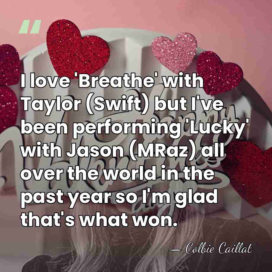 I love 'Breathe' with Taylor (Swift) but I've been performing 'Lucky' with&hellip; - Colbie Caillat