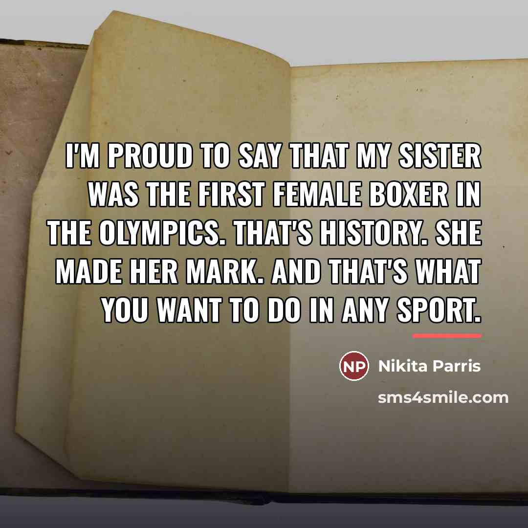 “I'm proud to say that my sister was the first…” quote by Nikita Parris