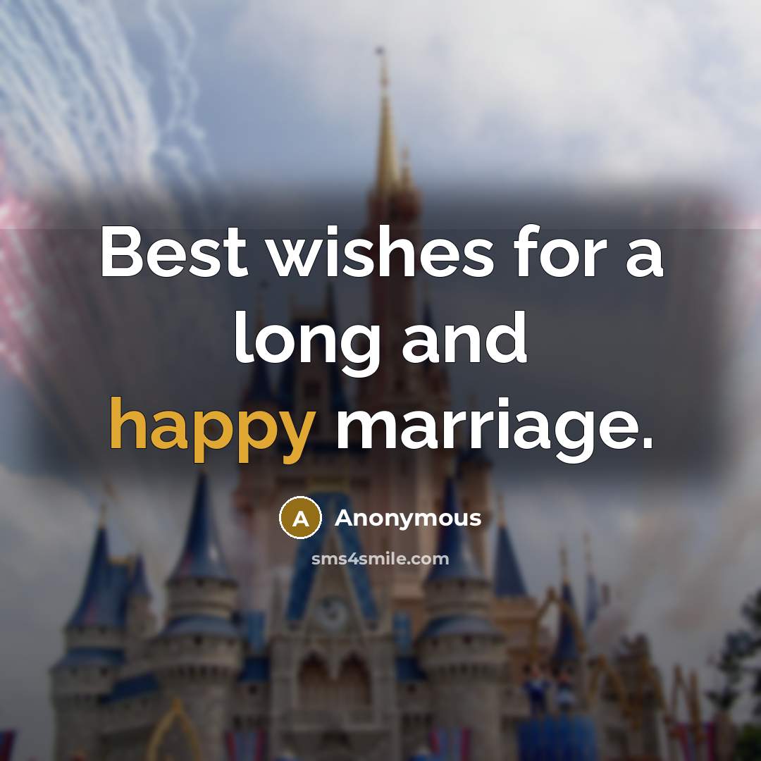 “Best wishes for a long and happy marriage.” quote by Anonymous
