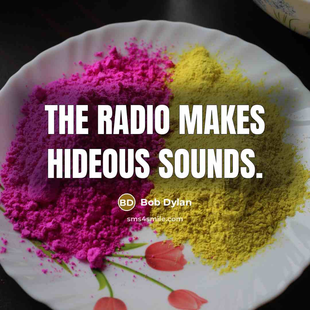 “The radio makes hideous sounds.…” quote by Bob Dylan