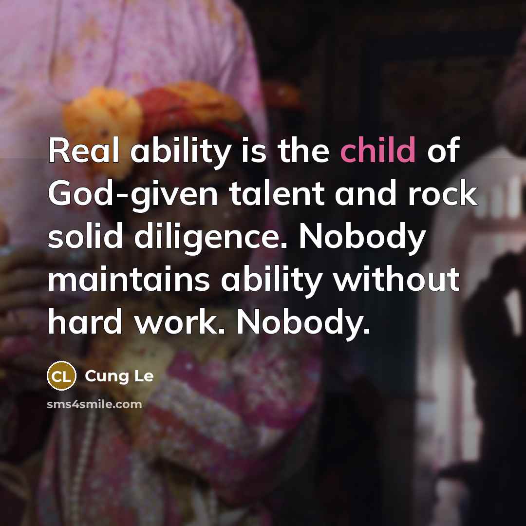 “Real ability is the child of God-given talent and rock…” quote by Cung Le