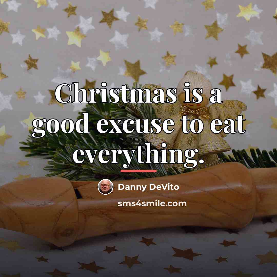 “Christmas is a good excuse to eat everything.…” quote by Danny DeVito