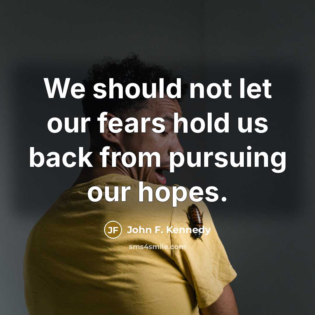 “We should not let our fears hold us back from…” quote by John F. Kennedy