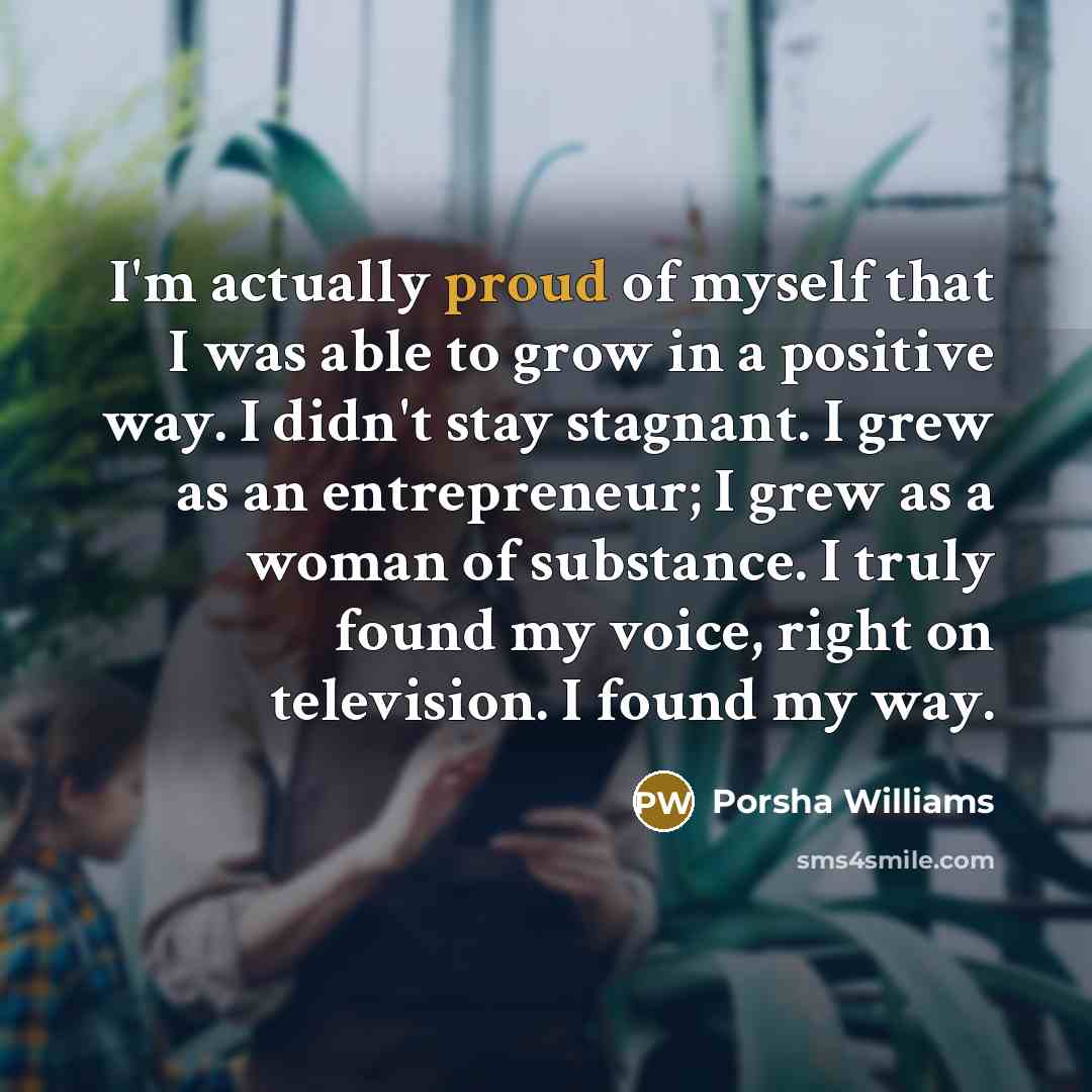 “I'm actually proud of myself that I was able to…” quote by Porsha Williams