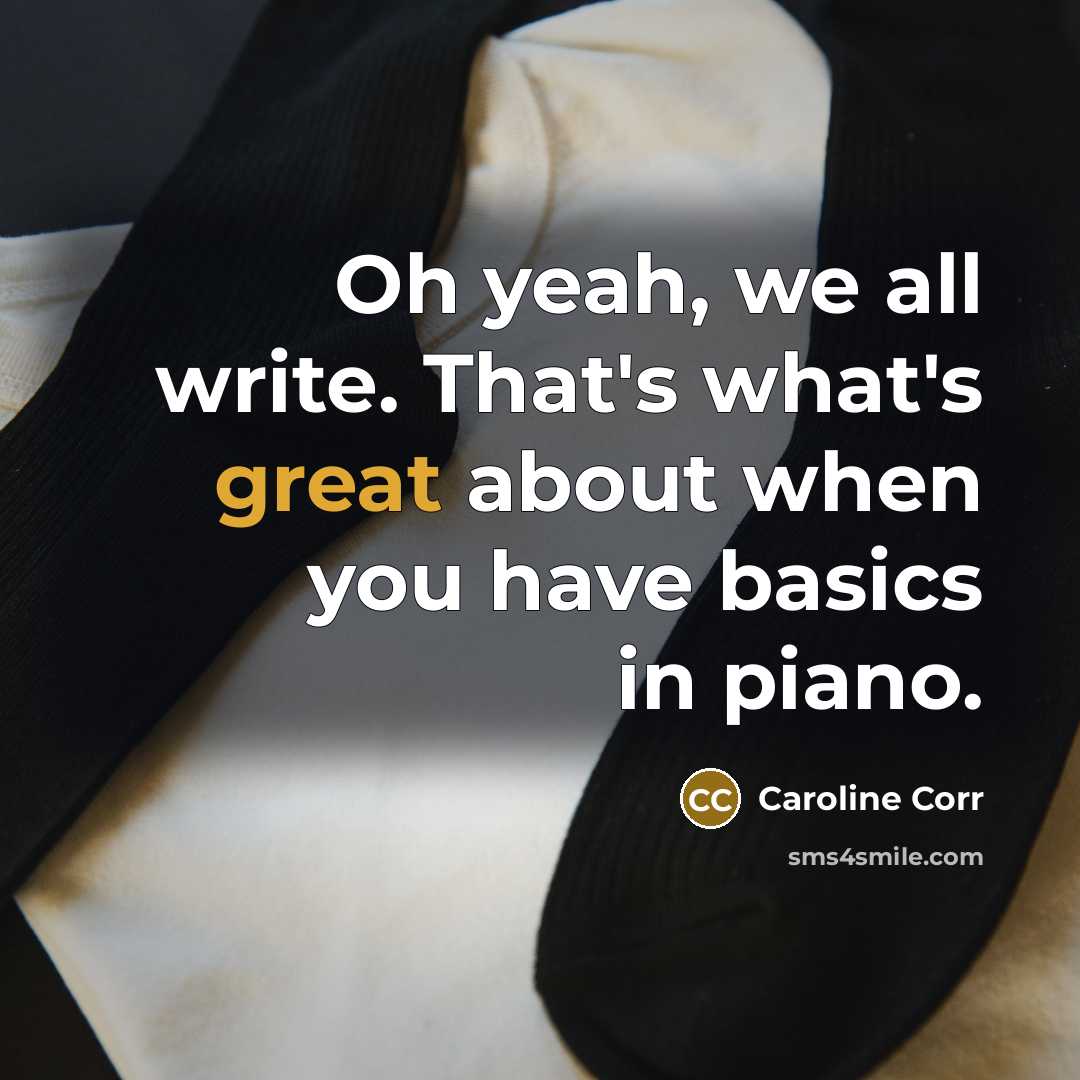 “Oh yeah, we all write. That's what's great about when…” quote by Caroline Corr
