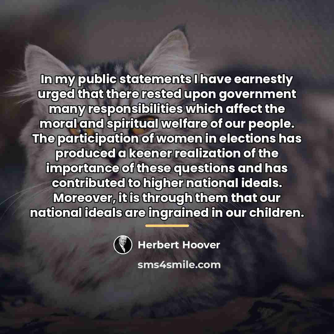 “In my public statements I have earnestly urged that there…” quote by Herbert Hoover