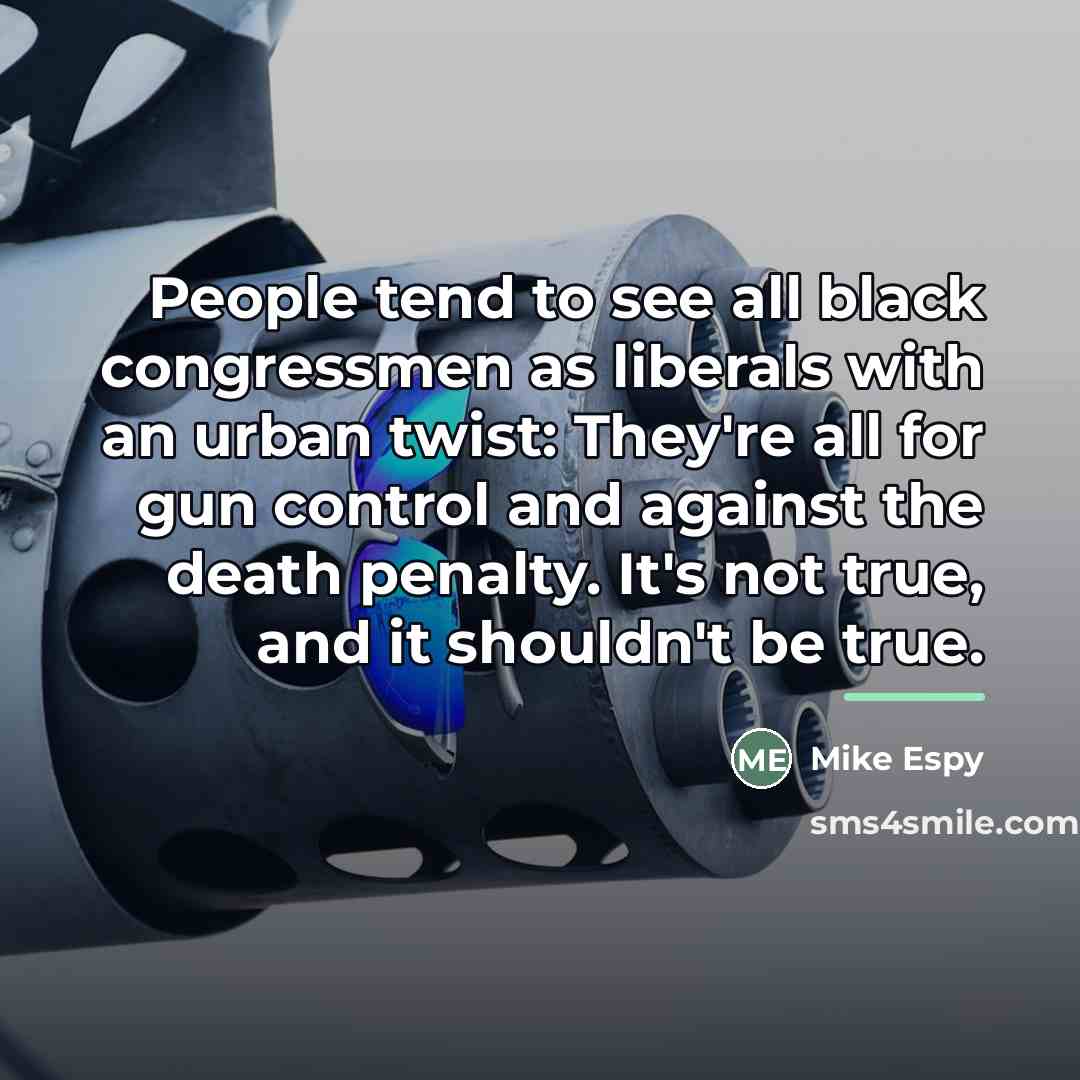 “People tend to see all black congressmen as liberals with…” quote by Mike Espy