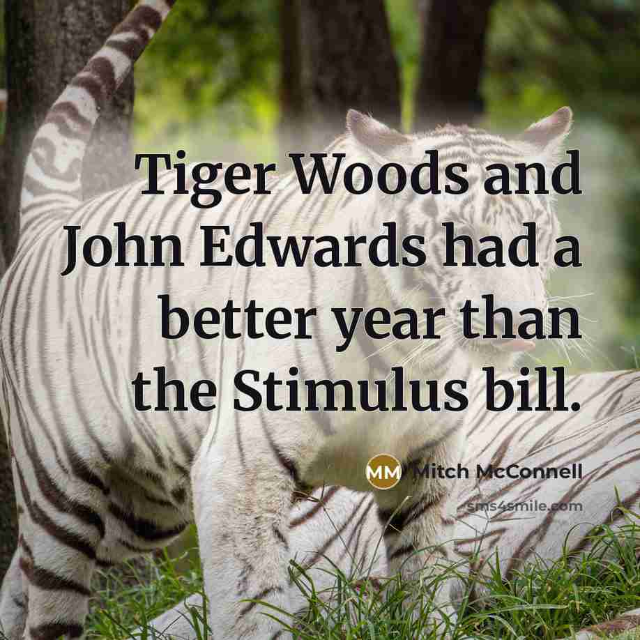 “Tiger Woods and John Edwards had a better year than…” quote by Mitch McConnell