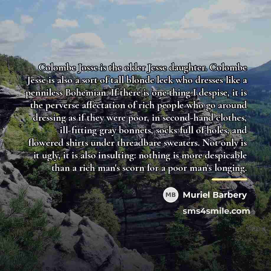 “Colombe Josse is the older Jesse daughter. Colombe Jesse is…” quote by Muriel Barbery