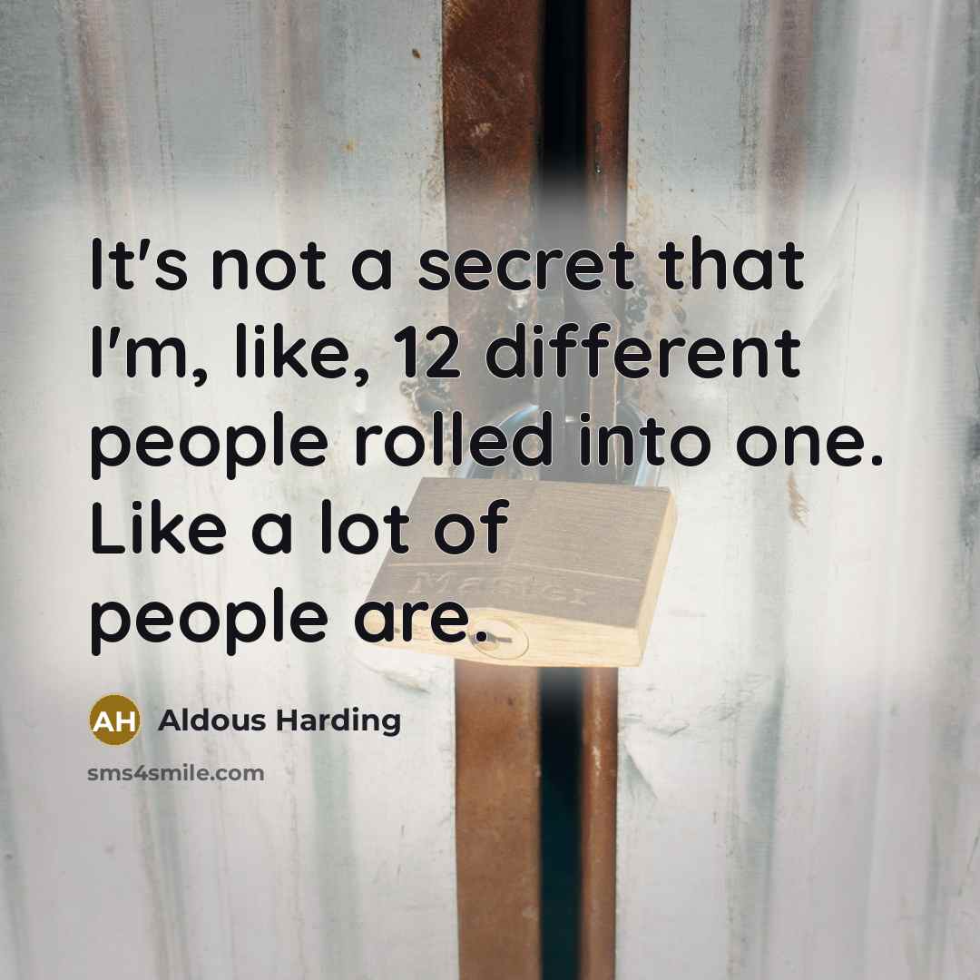 “It's not a secret that I'm, like, 12 different people…” quote by Aldous Harding
