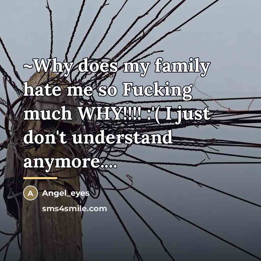 “~Why does my family hate me so Fucking much WHY!!!!…” quote by Angel_eyes