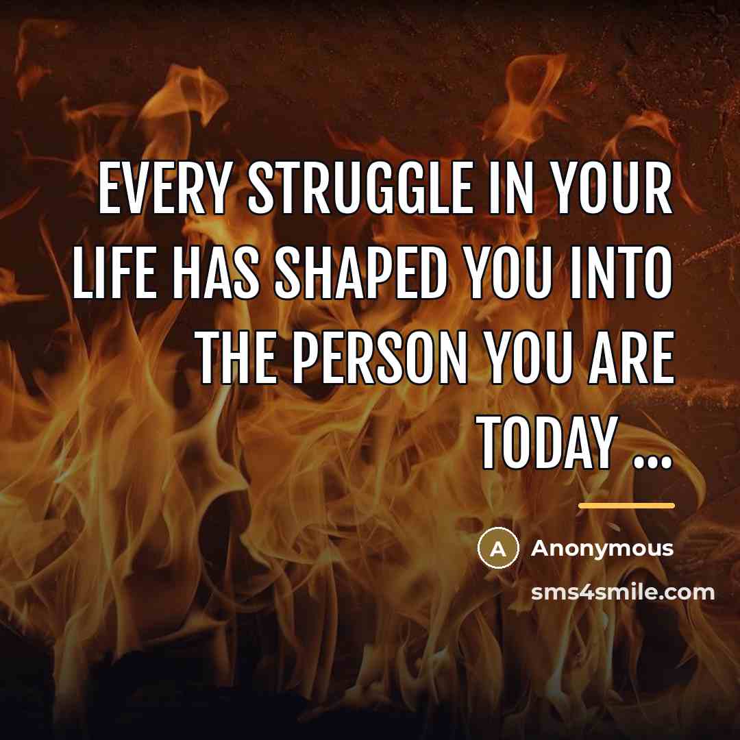 “Every struggle in your life has shaped you into the…” quote by Anonymous