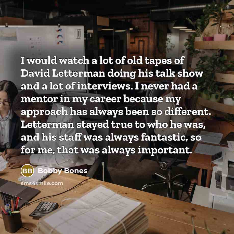 “I would watch a lot of old tapes of David…” quote by Bobby Bones
