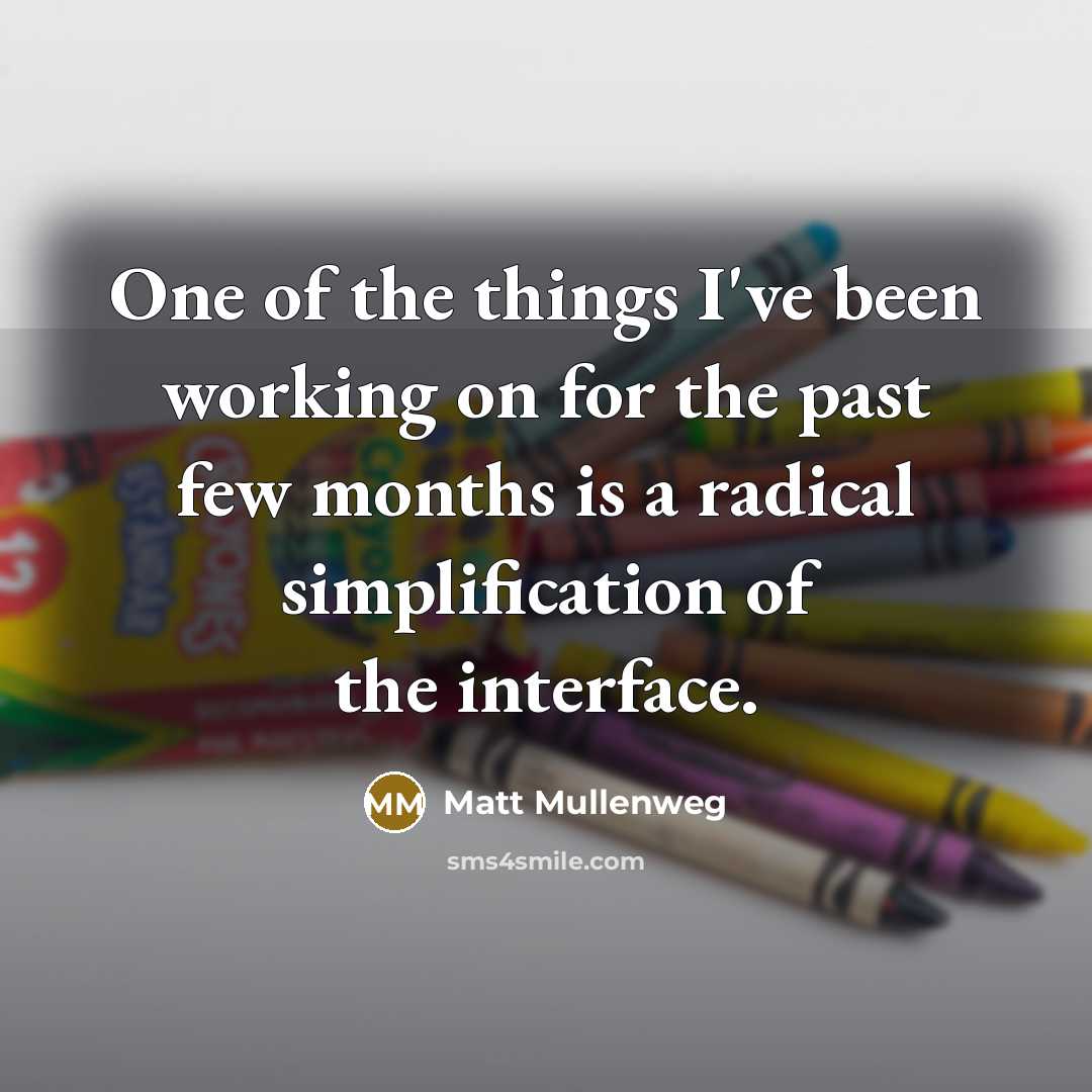 “One of the things I've been working on for the…” quote by Matt Mullenweg