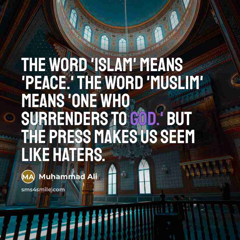“The word 'Islam' means 'peace.' The word 'Muslim' means 'one…” quote by Muhammad Ali
