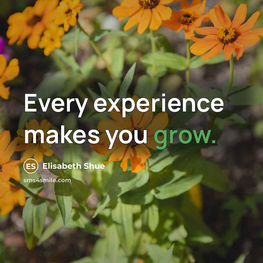 “Every experience makes you grow.…” quote by Elisabeth Shue