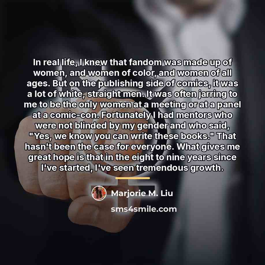“In real life, I knew that fandom was made up…” quote by Marjorie M. Liu