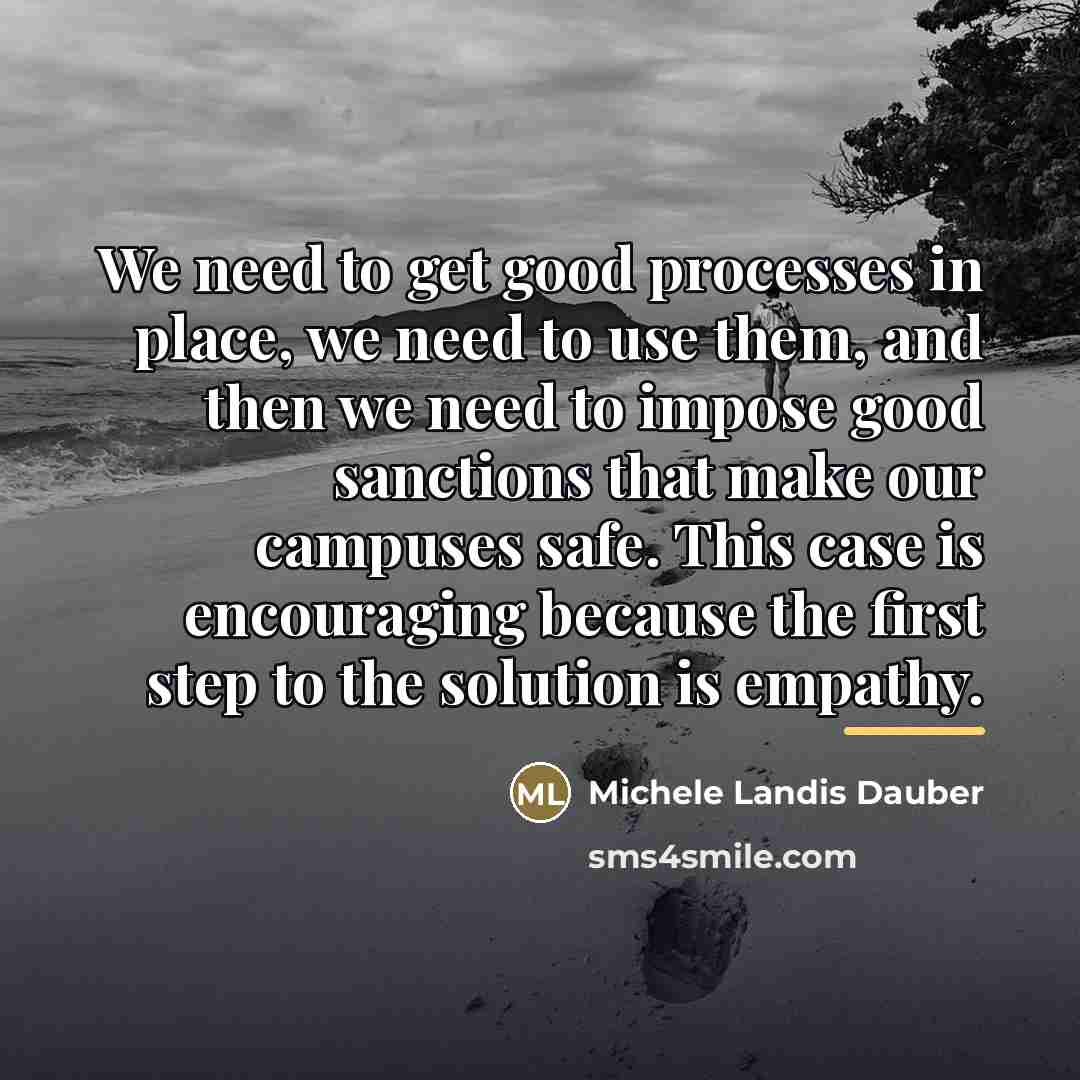 “We need to get good processes in place, we need…” quote by Michele Landis Dauber