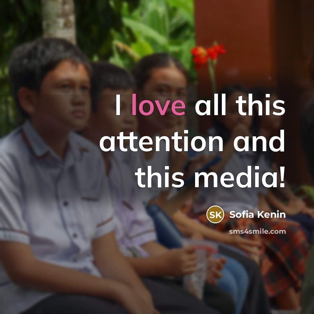 “I love all this attention and this media!…” quote by Sofia Kenin