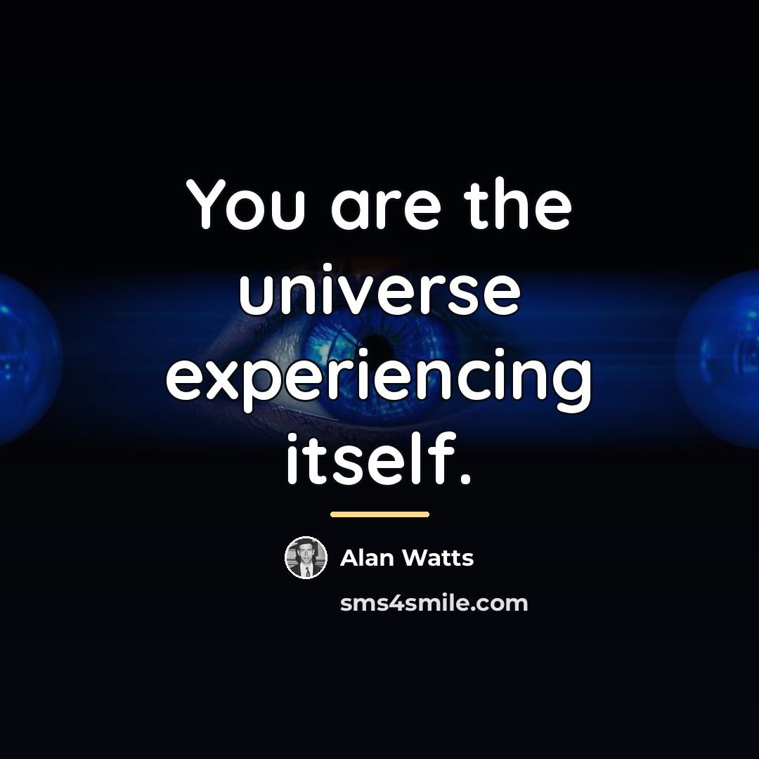 “You are the universe experiencing itself.…” quote by Alan Watts