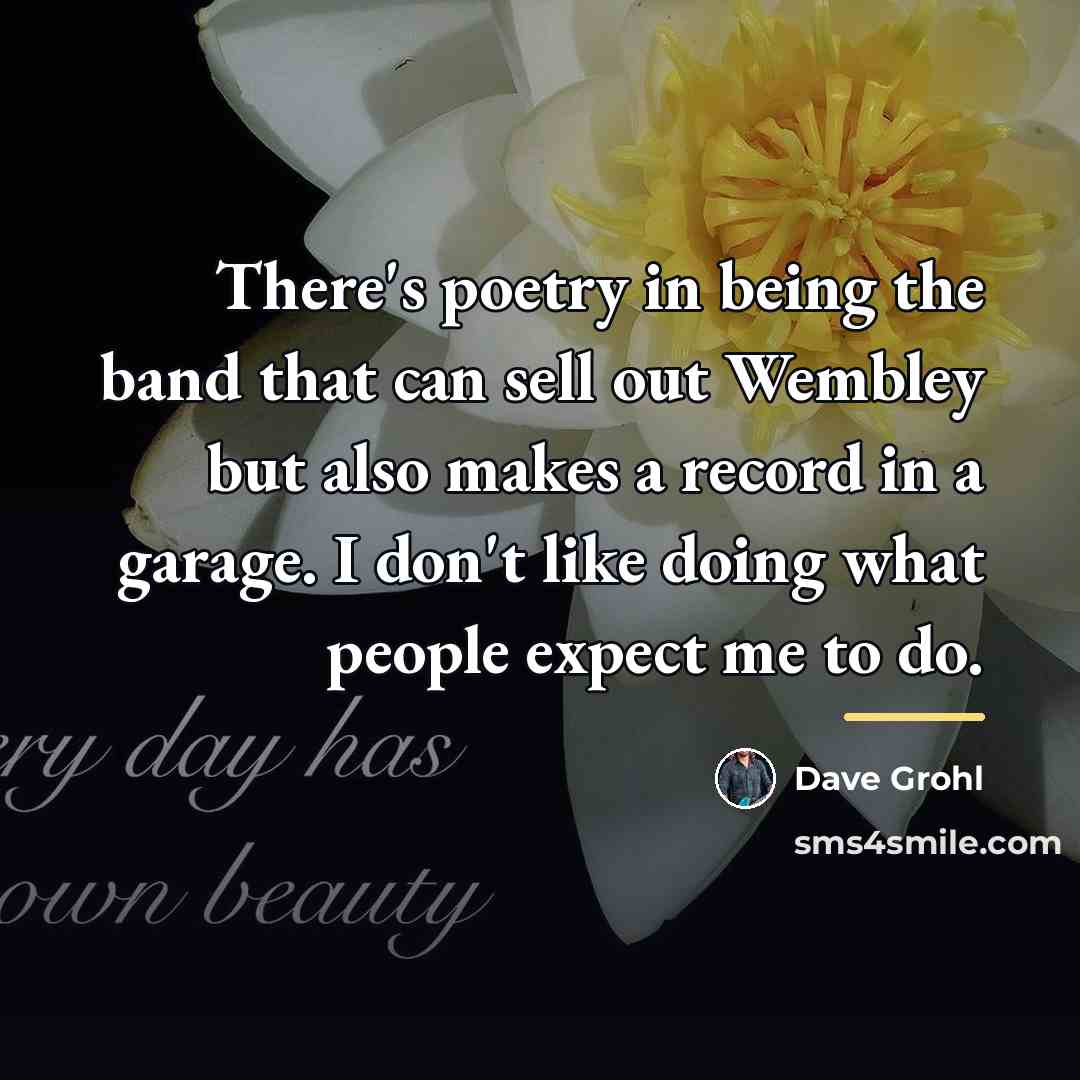 “There's poetry in being the band that can sell out…” quote by Dave Grohl