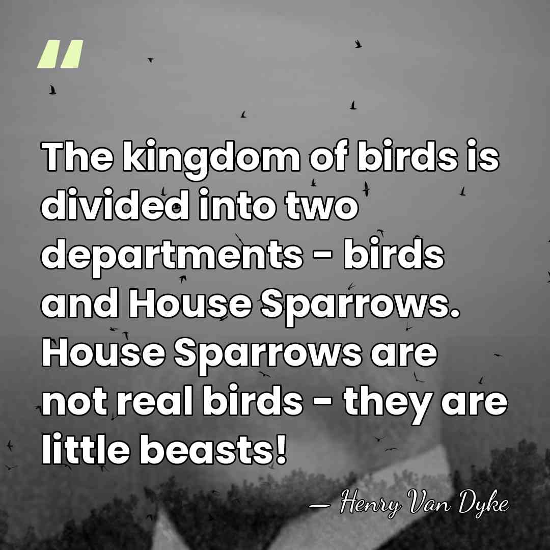 The kingdom of birds is divided into two departments - birds and&hellip; - Henry Van Dyke