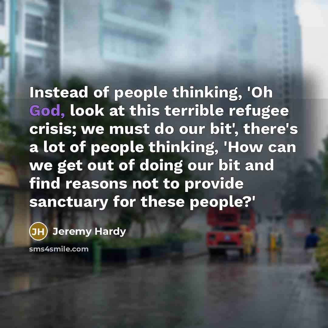 “Instead of people thinking, 'Oh God, look at this terrible…” quote by Jeremy Hardy