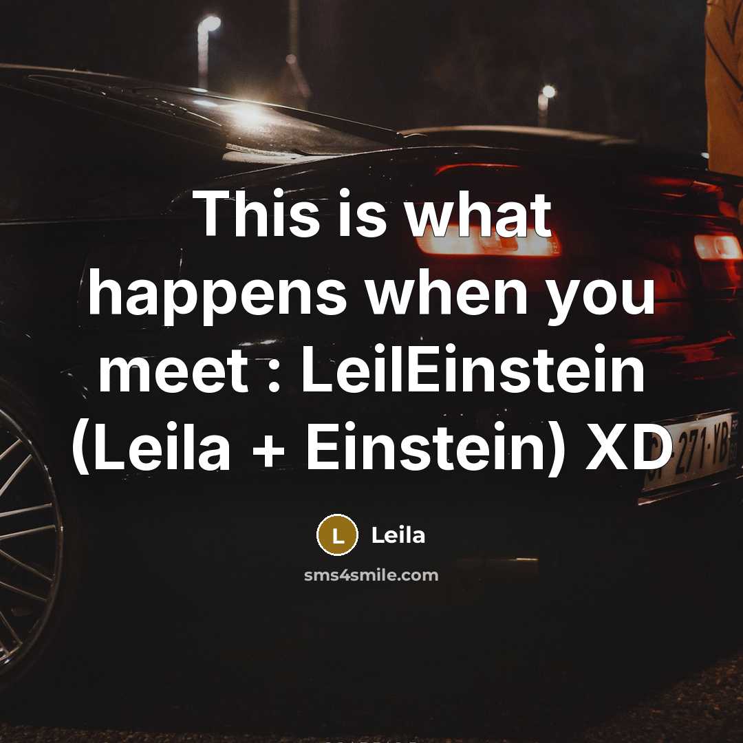 “This is what happens when you meet : LeilEinstein (Leila…” quote by LEILA