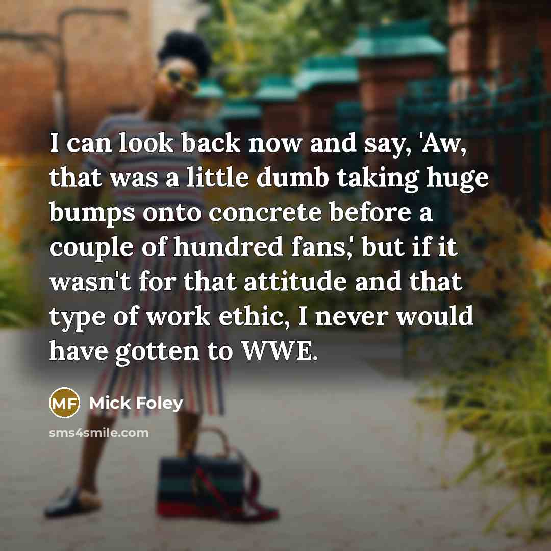 “I can look back now and say, 'Aw, that was…” quote by Mick Foley