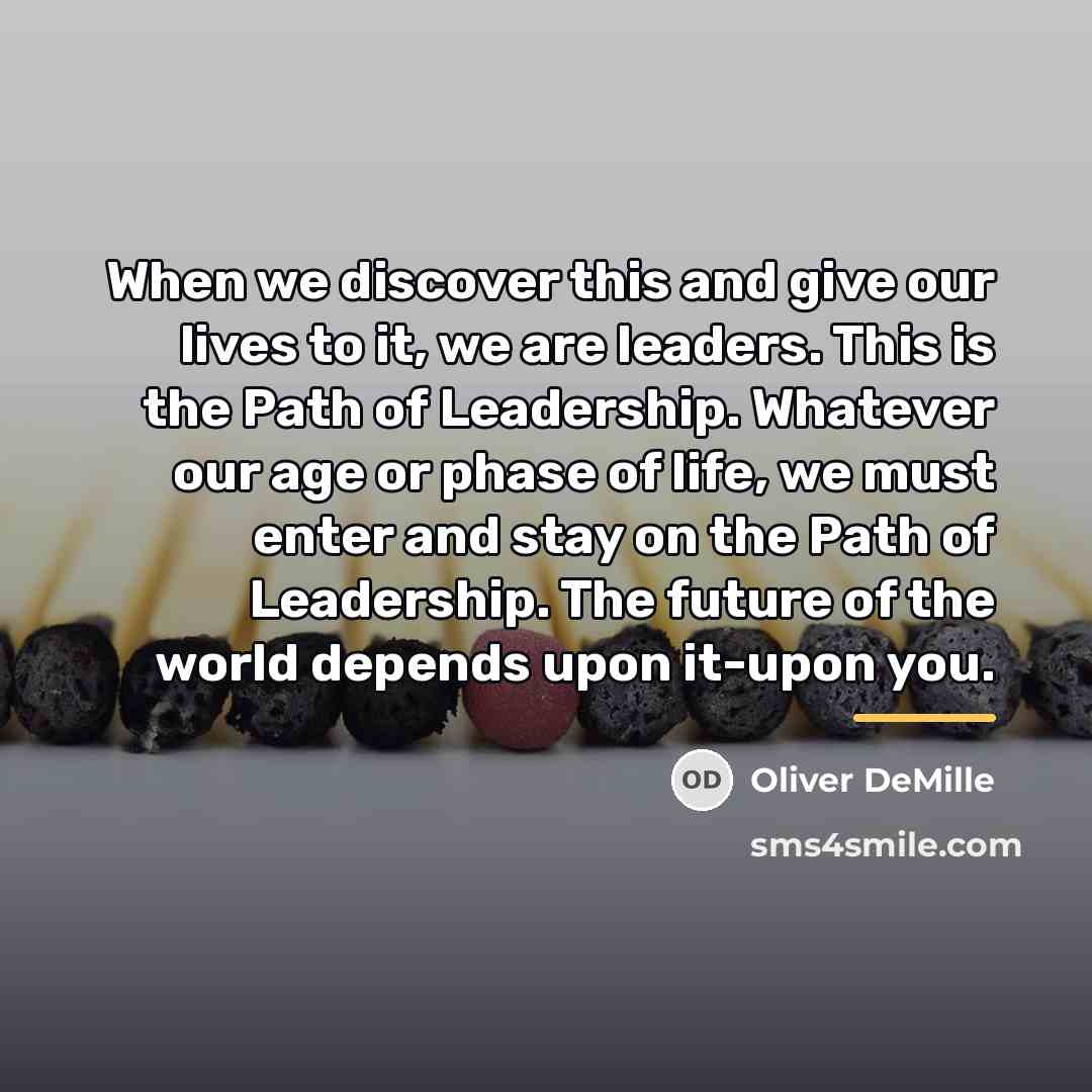 “When we discover this and give our lives to it,…” quote by Oliver DeMille