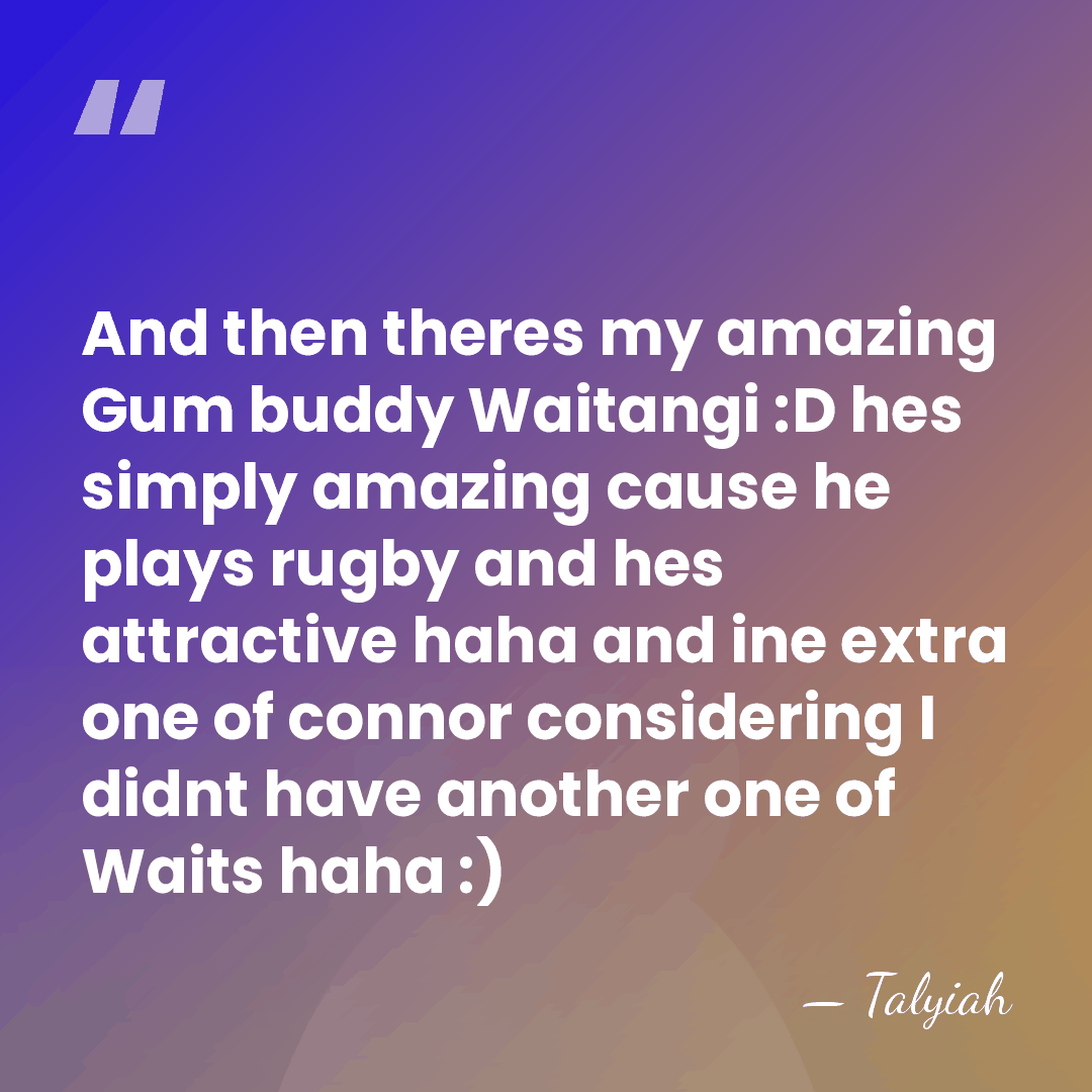 And then theres my amazing Gum buddy Waitangi :D hes simply amazing&hellip; - Talyiah