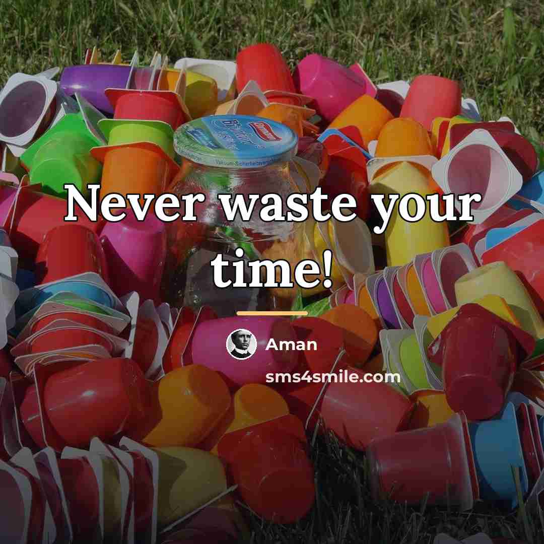 “Never waste your time!…” quote by Aman