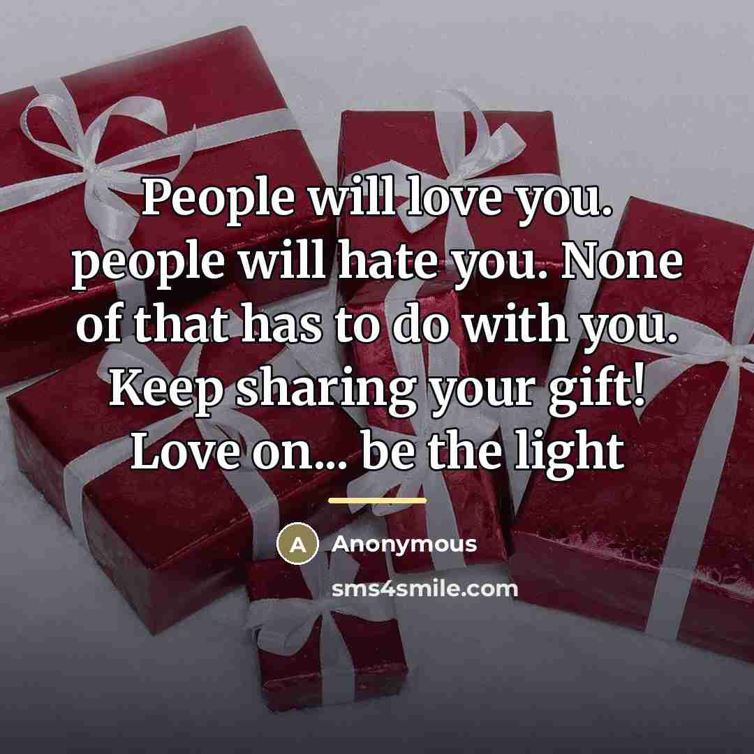 “People will love you. people will hate you. None of…” quote by Anonymous