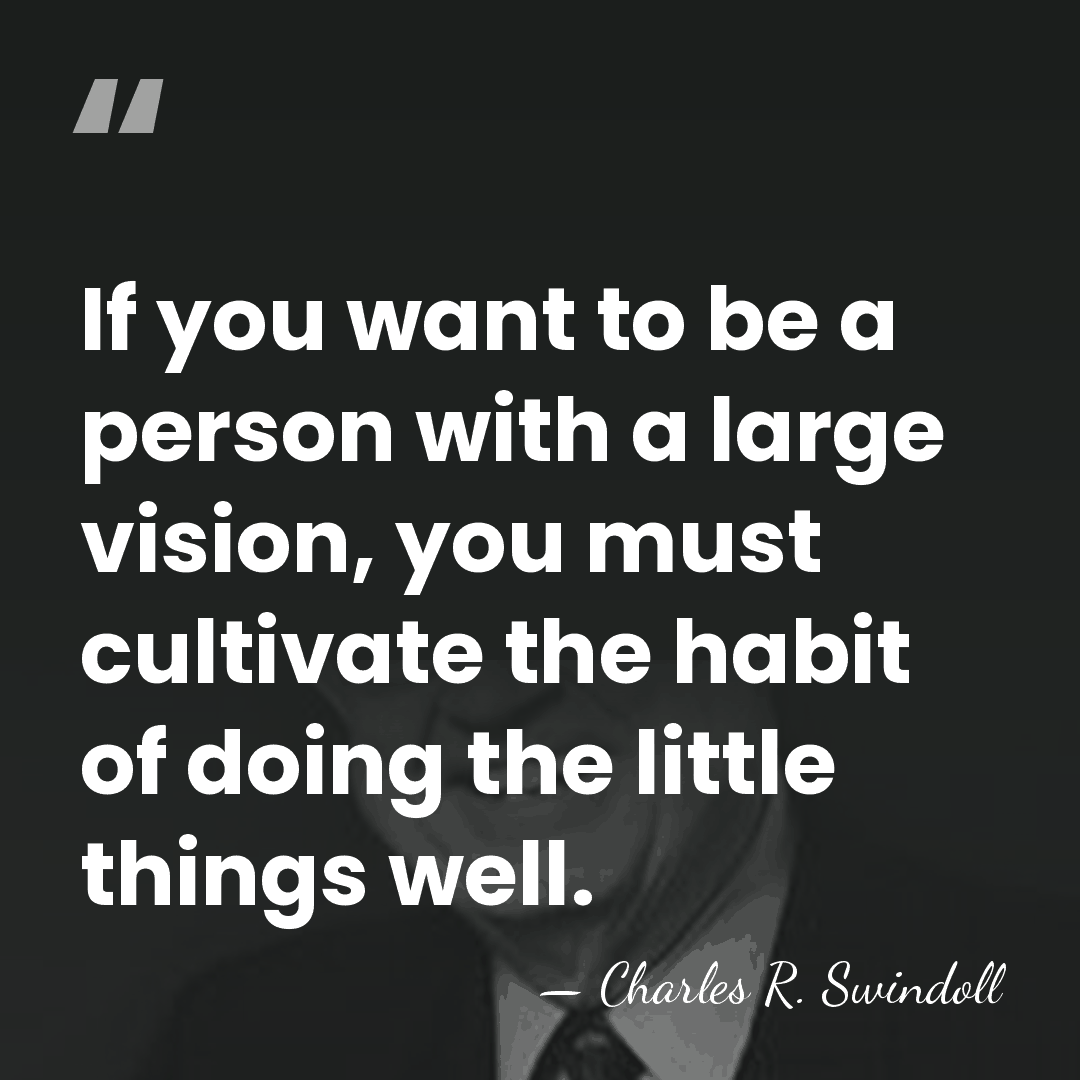 If you want to be a person with a large vision, you&hellip; - Charles R. Swindoll