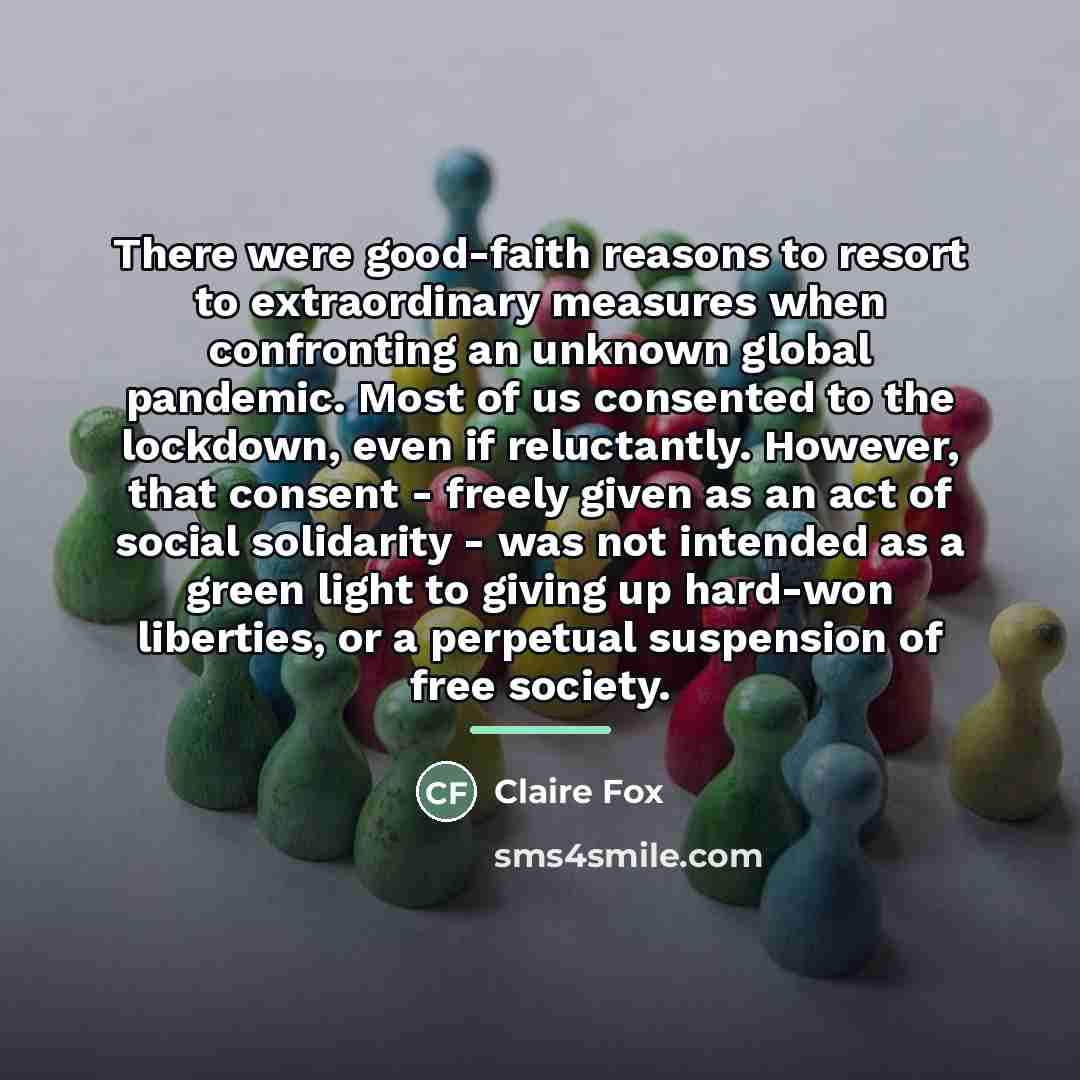 “There were good-faith reasons to resort to extraordinary measures when…” quote by Claire Fox