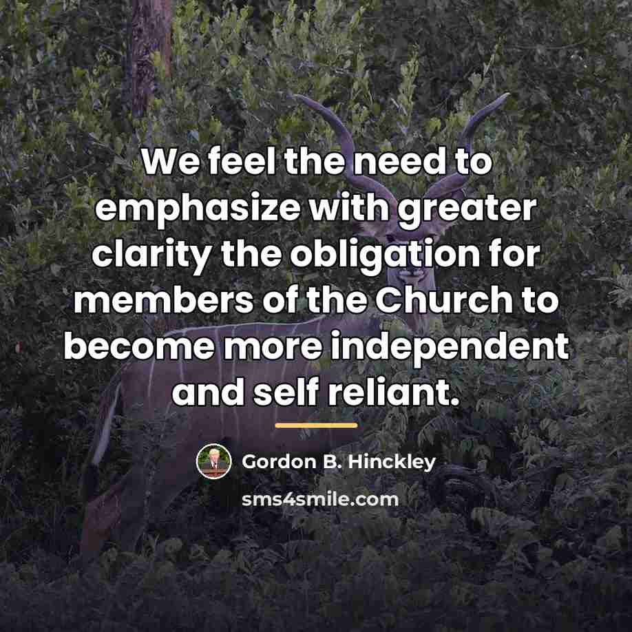 “We feel the need to emphasize with greater clarity the…” quote by Gordon B. Hinckley